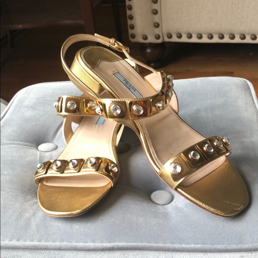 Prada ankle strap sandals